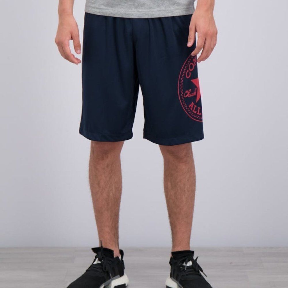 Converse Boy's Dark Blue Convertible Chuck Patch Mesh Graphic Shorts Size Large